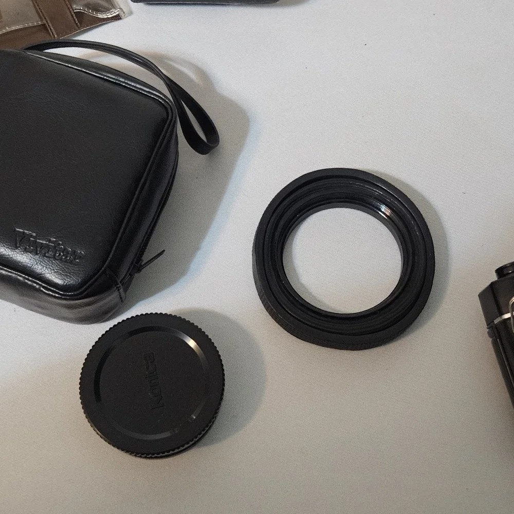 Konica TC 35mm Camera W/ Hexanon 55mm Haze 1 w/ Extras Untested‎
